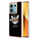 For Xiaomi Redmi Note 13 5G Electroplating Marble Dual-side IMD Phone Case(Natural Growth) - 1