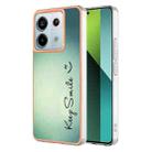 For Xiaomi Redmi Note 13 Pro 5G Global Electroplating Marble Dual-side IMD Phone Case(Smile) - 1