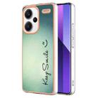 For Xiaomi Redmi Note 13 Pro+ 5G Electroplating Marble Dual-side IMD Phone Case(Smile) - 1