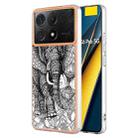 For Xiaomi Poco X6 Pro / Redmi K70E Electroplating Marble Dual-side IMD Phone Case(Totem Elephant) - 1