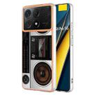 For Xiaomi Poco X6 Pro / Redmi K70E Electroplating Marble Dual-side IMD Phone Case(Retro Radio) - 1