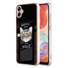 For Samsung Galaxy A04e Electroplating Marble Dual-side IMD Phone Case(Natural Growth) - 1
