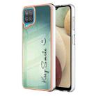 For Samsung Galaxy A12 Electroplating Marble Dual-side IMD Phone Case(Smile) - 1