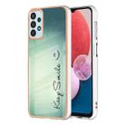 For Samsung Galaxy A13 4G Electroplating Marble Dual-side IMD Phone Case(Smile) - 1