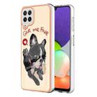 For Samsung Galaxy A22 4G EU Version Electroplating Marble Dual-side IMD Phone Case(Lucky Dog) - 1