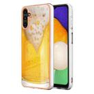 For Samsung Galaxy A34 5G Electroplating Marble Dual-side IMD Phone Case(Draft Beer) - 1