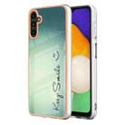 For Samsung Galaxy A54 5G Electroplating Marble Dual-side IMD Phone Case(Smile) - 1