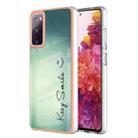 For Samsung Galaxy S20 FE Electroplating Marble Dual-side IMD Phone Case(Smile) - 1