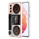 For Samsung Galaxy S21 5G Electroplating Marble Dual-side IMD Phone Case(Retro Radio) - 1