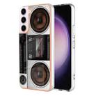 For Samsung Galaxy S22 5G Electroplating Marble Dual-side IMD Phone Case(Retro Radio) - 1
