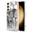 For Samsung Galaxy S22+ 5G Electroplating Marble Dual-side IMD Phone Case(Totem Elephant) - 1