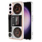 For Samsung Galaxy S23 5G Electroplating Marble Dual-side IMD Phone Case(Retro Radio) - 1