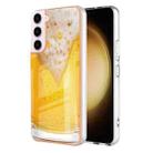 For Samsung Galaxy S23 5G Electroplating Marble Dual-side IMD Phone Case(Draft Beer) - 1