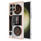 For Samsung Galaxy S23 Ultra 5G Electroplating Marble Dual-side IMD Phone Case(Retro Radio) - 1