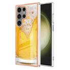 For Samsung Galaxy S23 Ultra 5G Electroplating Marble Dual-side IMD Phone Case(Draft Beer) - 1