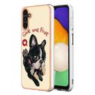 For Samsung Galaxy A35 5G Electroplating Marble Dual-side IMD Phone Case(Lucky Dog) - 1