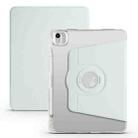 For iPad Air 13 2024 Clear Acrylic 360 Rotation Detachable Leather Tablet Case(Light Green) - 1