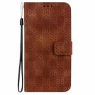 For iPhone 13 Double 8-shaped Embossed Leather Phone Case(Brown) - 2