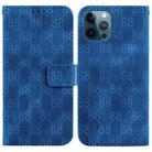 For iPhone 12 Pro Max Double 8-shaped Embossed Leather Phone Case(Blue) - 1