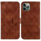 For iPhone 11 Pro Max Double 8-shaped Embossed Leather Phone Case(Brown) - 1