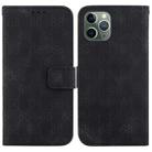 For iPhone 11 Pro Max Double 8-shaped Embossed Leather Phone Case(Black) - 1