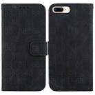 For iPhone 8 Plus / 7 Plus Double 8-shaped Embossed Leather Phone Case(Black) - 1