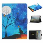 For Amazon Kindle Fire Max 11 Colored Drawing Smart Leather Tablet Case(Moonlight Cat) - 1