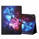 For Amazon Kindle Fire Max 11 Colored Drawing Smart Leather Tablet Case(Wolf) - 1