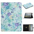For Amazon Kindle Fire Max 11 Colored Drawing Flower Smart Leather Tablet Case(Purple Flower) - 1