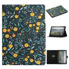 For Amazon Kindle Fire Max 11 Colored Drawing Flower Smart Leather Tablet Case(Yellow Fruit) - 1