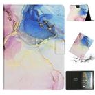 For Amazon Kindle Fire Max 11 Colored Drawing Marble Smart Leather Tablet Case(Pink Blue) - 1