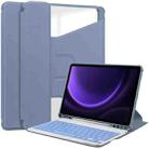 For Samsung Galaxy Tab S9 FE / S10 FE 360 Rotation Transparent Smart Leather Case with Keyboard(Lavender) - 1