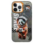 For iPhone 14 Pro Max Astronaut Pattern PC Phone Case(Black Panda) - 1