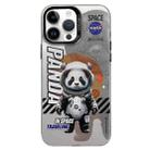 For iPhone 14 Pro Astronaut Pattern PC Phone Case(Gray Panda) - 1