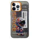 For iPhone 14 Pro Astronaut Pattern PC Phone Case(Black Astronaut) - 1