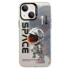 For iPhone 14 Astronaut Pattern PC Phone Case(Gray Astronaut) - 1