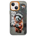 For iPhone 13 Astronaut Pattern PC Phone Case(Black Panda) - 1