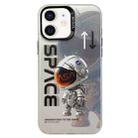 For iPhone 12 Astronaut Pattern PC Phone Case(Gray Astronaut) - 1
