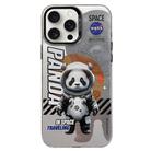 For iPhone 15 Pro Astronaut Pattern PC Phone Case(Gray Panda) - 1