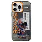 For iPhone 15 Pro Astronaut Pattern PC Phone Case(Black Astronaut) - 1