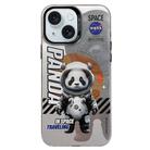 For iPhone 15 Astronaut Pattern PC Phone Case(Gray Panda) - 1