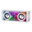 WK D45 10W Dual Speaker Transparent Mecha Bluetooth Speaker(White) - 1