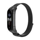 For Xiaomi Mi Band 3 / 4 / 5 Mijobs Breathable Adjust Nylon Loop Plus V Watch Band(Black) - 1
