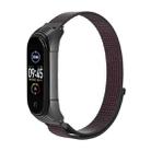 For Xiaomi Mi Band 3 / 4 / 5 Mijobs Breathable Adjust Nylon Loop Plus V Watch Band(Black Red) - 1