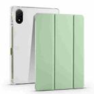 For Honor Pad V8 Pro 3-folding Transparent TPU Smart Leather Tablet Case(Matcha Green) - 1