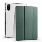 For Honor Pad V8 Pro 3-folding Transparent TPU Smart Leather Tablet Case(Green) - 1