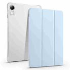 For Honor Pad X8 Pro / Pad X9 3-folding Transparent TPU Smart Leather Tablet Case(Ice Blue) - 1