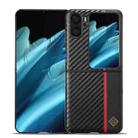For OPPO Find N2 Flip LC.IMEEKE 3 in 1 Carbon Fiber Texture Shockproof Phone Case(Black) - 1