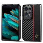 For OPPO Find N2 LC.IMEEKE 3 in 1 Carbon Fiber Texture Shockproof Phone Case(Black) - 1