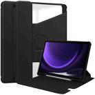 For Samsung Galaxy Tab S9 FE / S10 FE 360 Rotation Transparent Smart Leather Case(Black) - 1